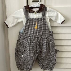 Jacadi baby boy 3M two piece jumpsuit